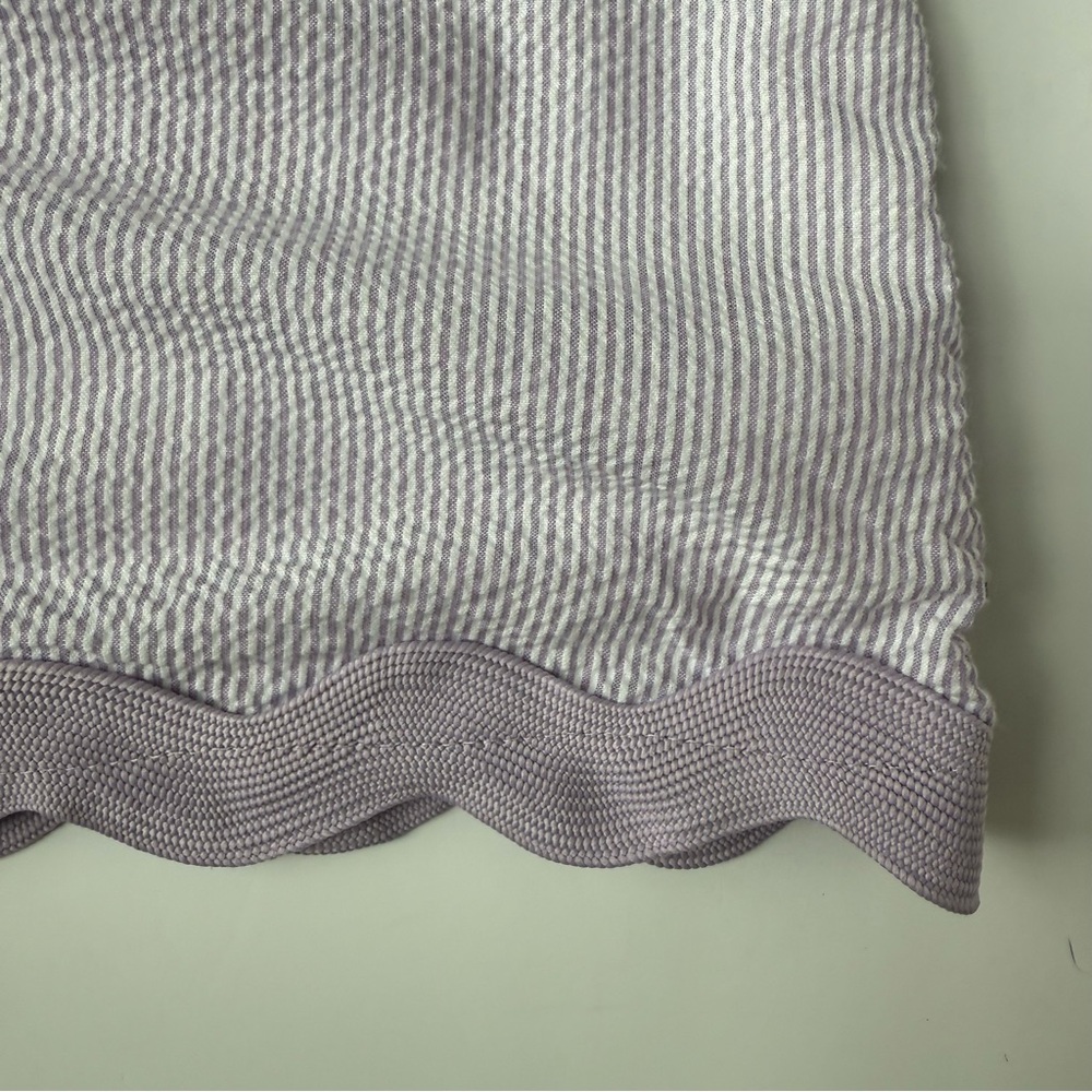 Stitchy Fish Rebecca Ric Rac Purple Seersucker Dress Girls Size 6 - Picture 3 of 5